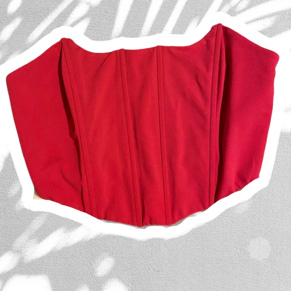 Pink crop top “corset”